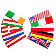 Pair of logo patches for Julius-K9 harness with country flag design